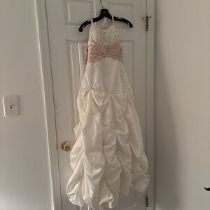 Elegant White and Cream Dress